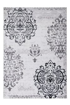 Grijs zwart klassiek design vloerkleed of karpet Agila 