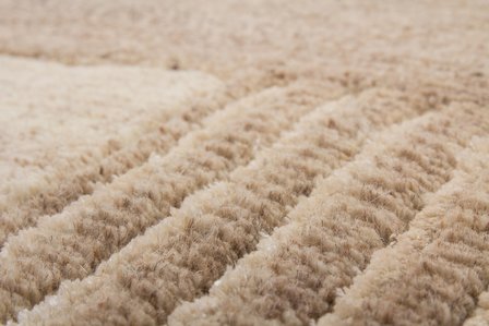 Handgemaakte wollen tapijten en vloerkleden Flores beige