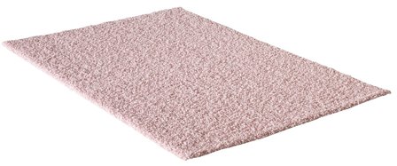 Roze hoogpolig vloerkleed of karpet Seram 1300