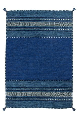 Katoen karpet Aziata 335 Blauw