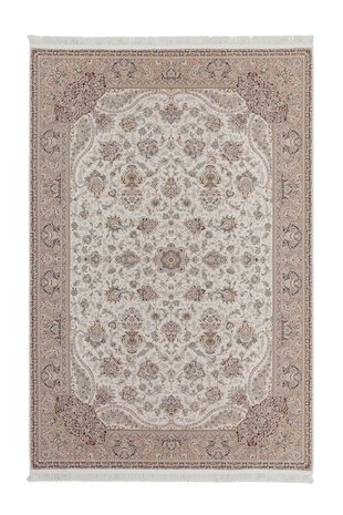 Klassiek Iraans vloerkleed, karpet en tapijt Bagir beige