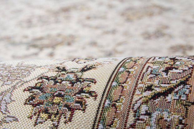Klassiek Iraans vloerkleed, karpet en tapijt Bagir beige
