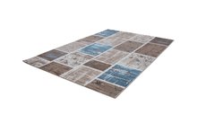 Mooi-vintage-patchwork-design-vloerkleed-of-karpet-Agila-Blauw